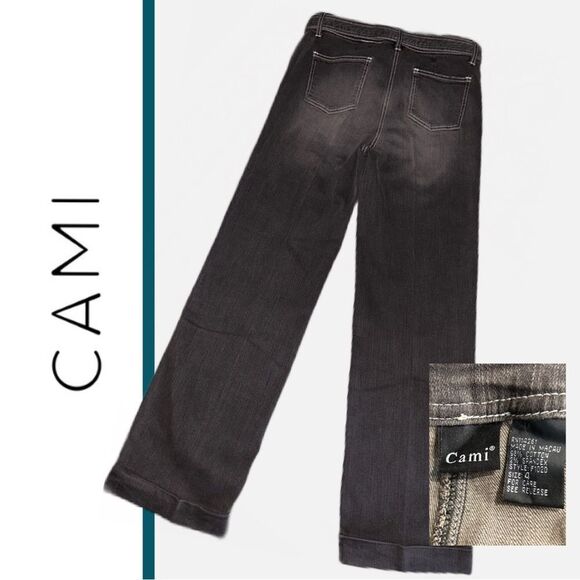 Cami Women’s Vintage Gray Denim Mid-Rise Cuffed‎ Flared Jeans - Size 4 - Picture 3 of 3